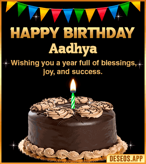 Happy Birthday Chocolate Cake Gif Aadhya