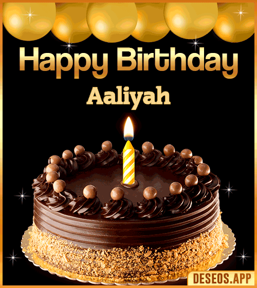 Happy Birthday Cake gif Aaliyah