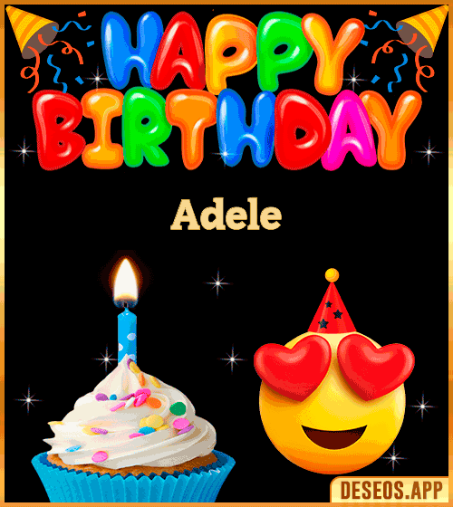 Cute Happy Birthday Gif Adele