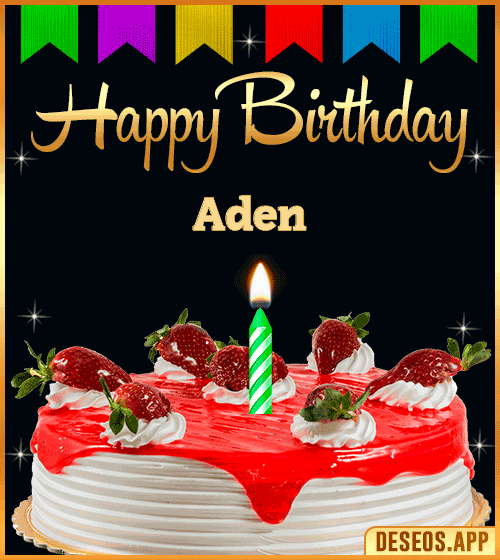 Happy Bday Cake Gif Aden