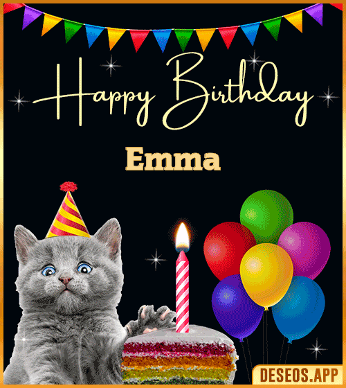 Happy Birthday Cat Gif Emma