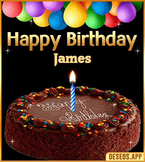 Gif Happy Birthday Cake James