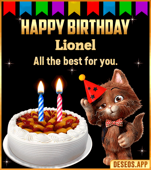 Funny Birthday Cake Gif Lionel
