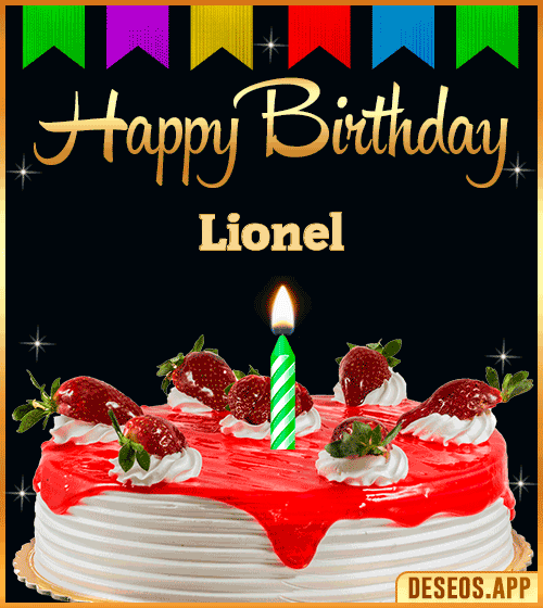 Happy Bday Cake Gif Lionel