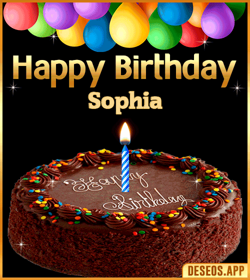 Gif Happy Birthday Cake Sophia