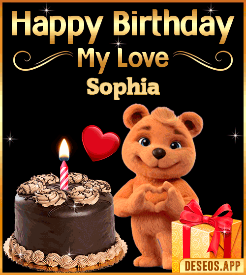 Happy Birthday My Love Cake GIF Sophia
