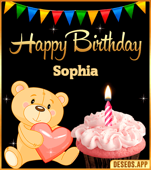 Happy Birthday Teddy Bear Gif Sophia