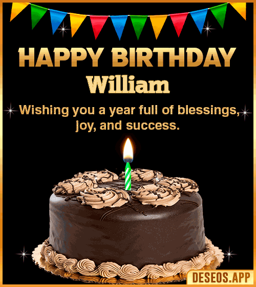 Happy Birthday Chocolate Cake Gif William