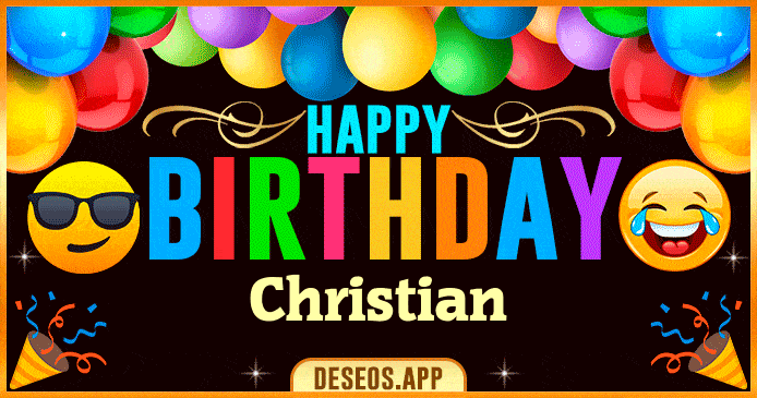 Happy Birthday Christian GIF