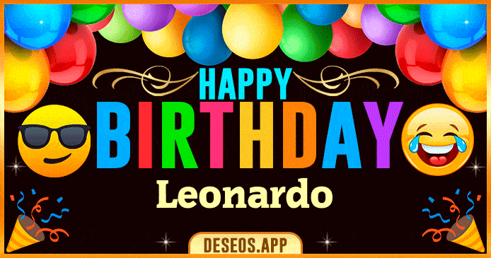 Happy Birthday Leonardo GIF