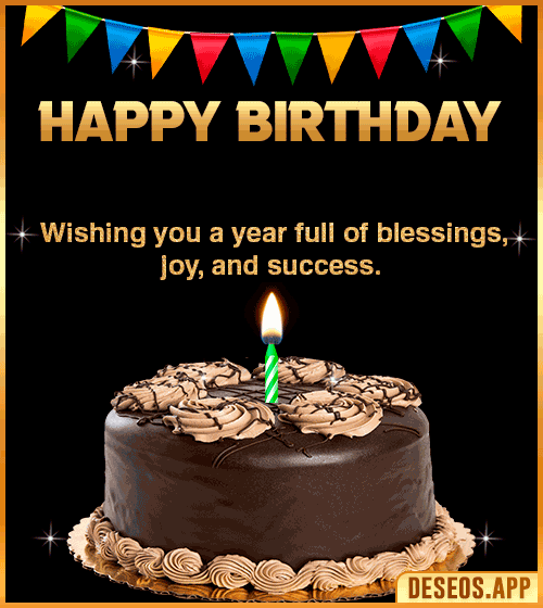 Happy Birthday Chocolate Cake Gif