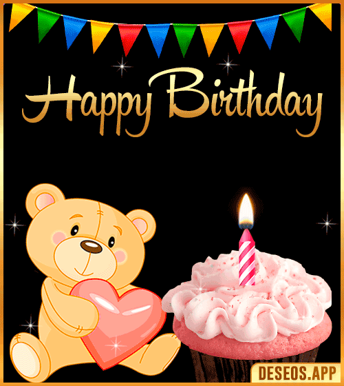 Happy Birthday Teddy Bear Gif